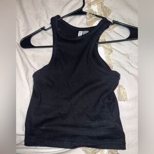 Black Vest Crop Top